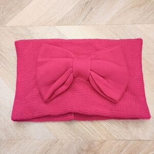 Kate Spade New York Pink Knit Bow Headband Ear Warmer Wool Blend 🎀